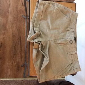 tan shorts size 6